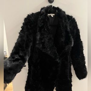 Zara - Black faux fur coat (great for parties!)